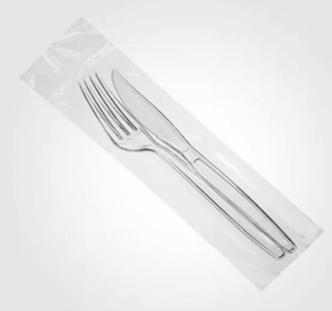 PLASTILANIA - KIT GARFO/FACA MASTER CRISTAL - CX.10X50UN