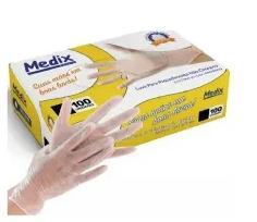 MEDIX - LUVA VINIL SEM PO (M) - CX.100UN (6168)