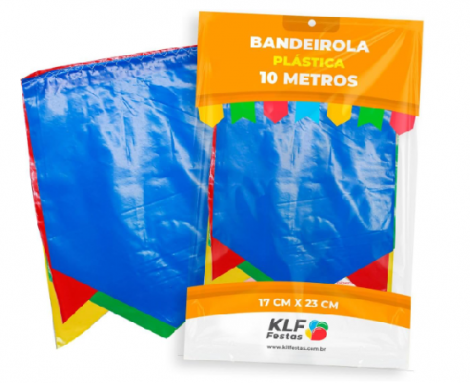 KLF - BANDEIROLA PLASTICA 10M 17X23CM - UN