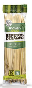 INOVEN - ESPETO BAMBU 30CM - PT.50UN