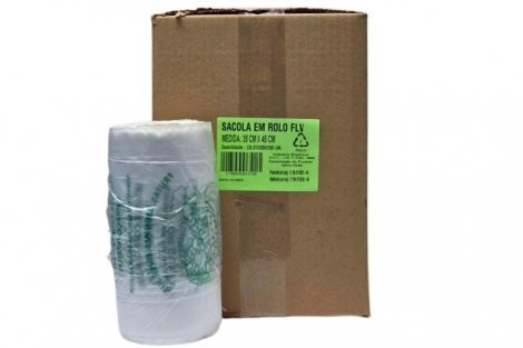 EXPK - SACOLA EM ROLO 35X45 IMPRESSA FLV - CX.09X250UN
