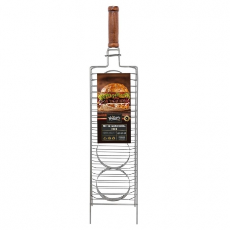 GRILAZER - GRELHA INOX HAMBURGUEIRA 15X44CM (GR0051) - UN