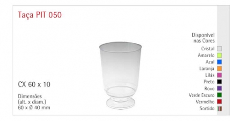 PLASTILANIA - TACA PIT-050 AZUL - CX.60X10UN