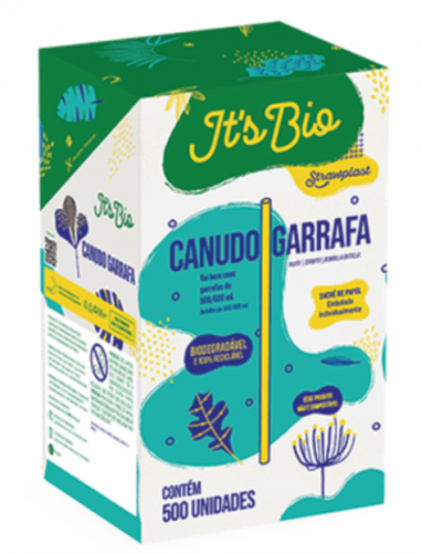 STRAW - CANUDO BIO GARRAFA SACHE 05MM (CS-817)  - CX.06X500UN