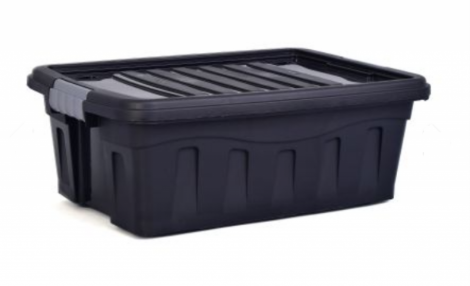 PLASTICOS MB - CAIXA ORGANIZADORA 31L C/TRAVA E RODIZIO PRETA (0914) - UN